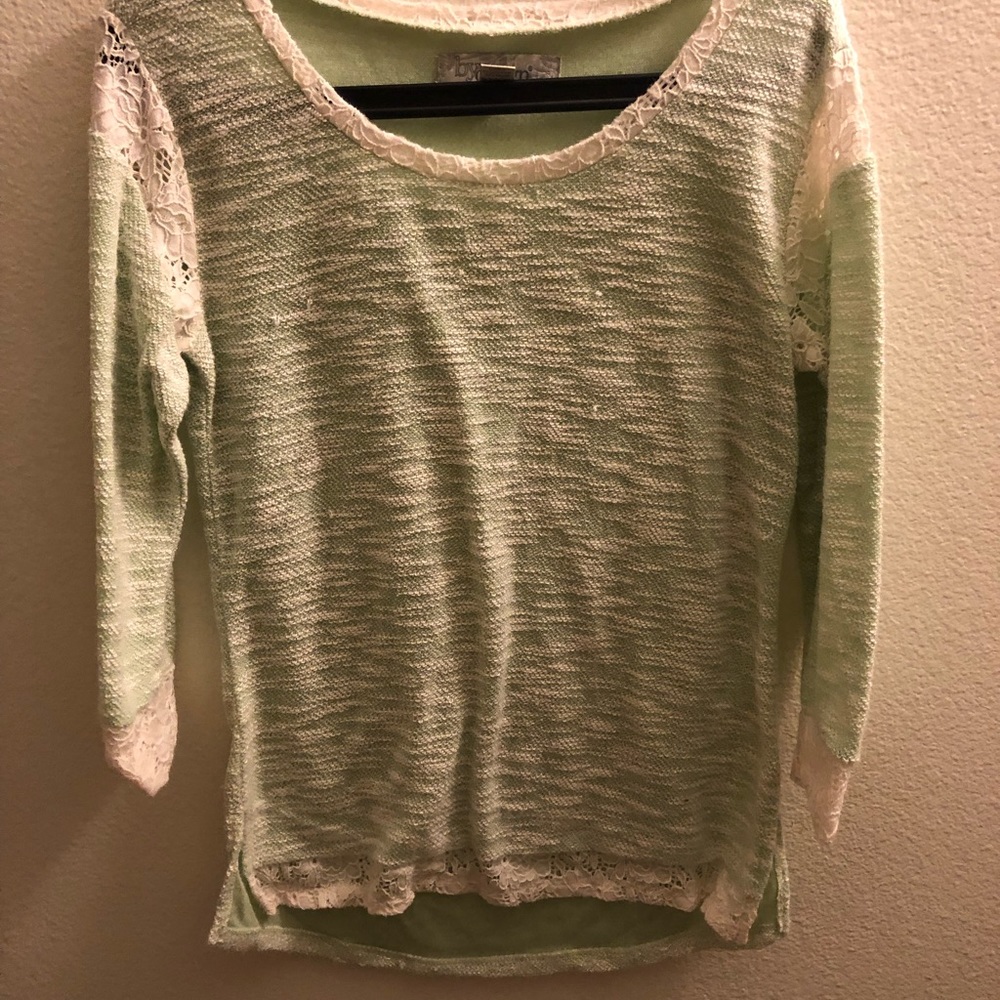 Green knit sweater
